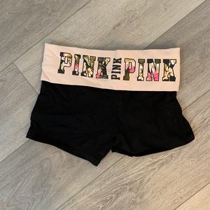 VS pink fold over OG yoga shorts